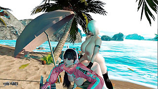 FUTA 2B fucking Eve in the Ass in different outfits - 3D Hentai Sex Animation by VirtualHeaven