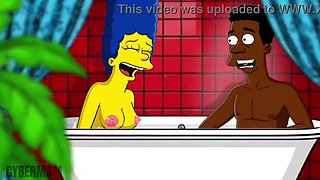 Simpsons Cartoon Parody: Netorare Slut Wife Sucks and Fucks BBC Compilation