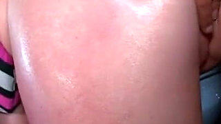 An oiled big ass Harmony Reigns banged in her wet pussy