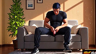 Doing yoga in front of the angry stepsons fuck in yoga pant