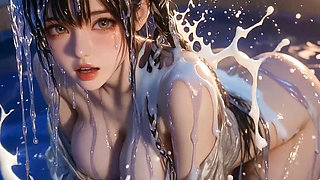 Milk Bomb Shower Turns Her on