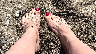 For Those Who Love Legs, I’m Having Fun in the Sand.