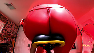 Red latex on Bike Play