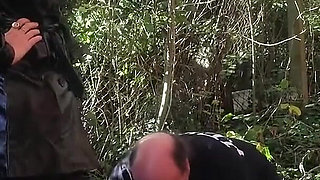 Using a Stranger to Clean Her Muddy Boots