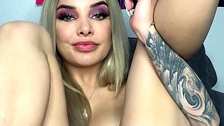 Chubby Blonde MILF Showing Her Big Boobs