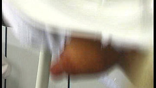 Stunning blonde German nurse enjoys hot anal creampie in the office