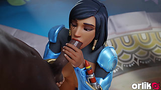 Pharah - Gym Training Session BBC Blowjob & Wild Anal Fuck with Black Big Dick 3D Overwatch Animation