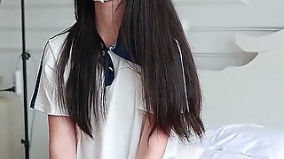 The Pure Girlfriend's White Sock Restraint, Her Fair Legs and Hemp Ropes