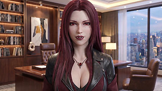 Vampire CEO Vesper Wants You After Hours - 3D Anime Office Fantasy