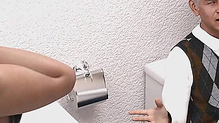 Project Myriam #3 - Housewife Sucks 4 cocks in toilet - 3d hentai game