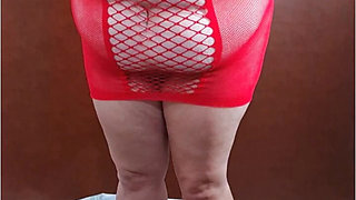 Stripping in My Fishnet Bodysuit to Show My Lover My Mature Married Hairy Pussy - Cheat Wife Bigtits BBW