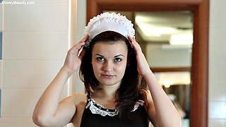 Sexy Brunette Maid Karolina