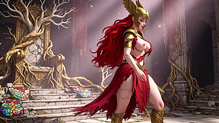 Malenia Blade of Miquella Sensual Throne Routine in Decayed Elphael with Revealing Armor and Provocative Poses