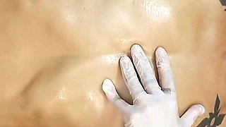 Latex Gloves Touching My Oiled Body