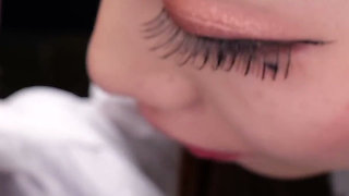 (en) an Komatsu Teaches Discipline with Tape Restraint and French Kissing