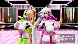 mmd r18 FGO MMD Two Jeannes portray a paranoid girl with a cell phone 3d hentai ahegao milf