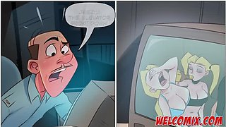Hot Blonde Trapped in Elevator - Pervert Anime Sex Fuck