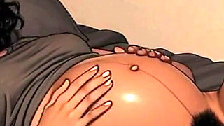 Very Pregnant 9 Month Belly & Hairy Wet Pussy Solo Play - Close up