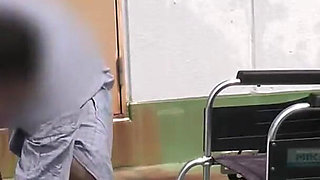 Stunning Nurse Lady Gets Thrilling Daylight Exposure on the Care Facility Rooftop in Uniform - Part1
