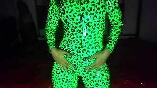 I Seduce You with My Glossy Green Minty Lips and Kisses and Shiny Latex