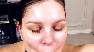 Hot Slow Amazing Blowjob Ends in Oral Creampie