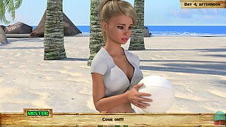 Lewd Island gameplay with a focus on big boobs and stepdaughter fun