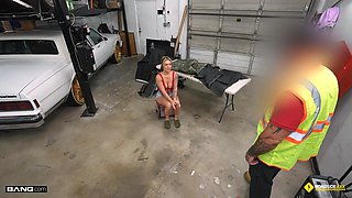 An Inked Mechanic And A Busty Dirty Blonde Stop Pretending To Fix Anything