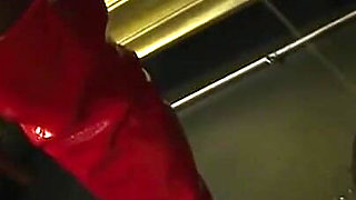 Masked guy gets dominated by a blondie