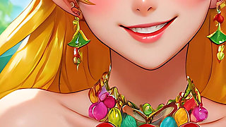 Cartoon Style Artistic Nude Adult Woman Eating Suriname Cherry - Ai Slideshow