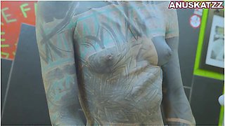 Tattoo Model Anuskatzz Gets Nipple Piercings While Anal Fuck Hardcore Extreme Rough Sex Bdsm Fetish