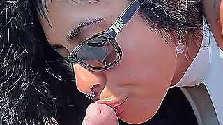 Rough Outdoor Fuck on the Car in Montenegro- Sexy Brunette Latina Show Extreme Blowjob and Fuck Doggy Style in POV