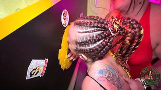 Glory Hole Series Ft Anastasia - Double Blowjob