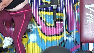 Auntjudys - 71yo Busty Blonde GILF Elle Works up a Sweat at the Gym