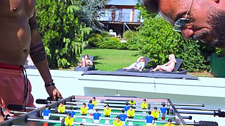 Four Girls Take Rough Gangbang DP in a Poolside Orgy