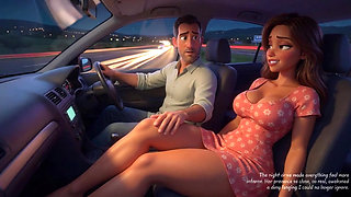 Midnight Drive Sparks Passion Between Longtime Family Friends (AI generated)