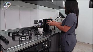 I Am The Maid Of My Boss, After Cleans His House, I Should Clean His Cock With My Mouth