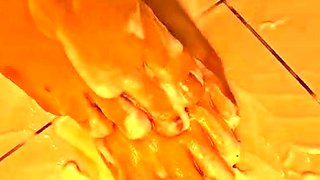 Solo masturbation and the foot fetish