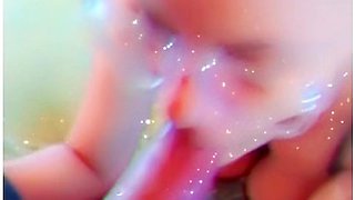 Party nerds blowing off steam with extreme facials