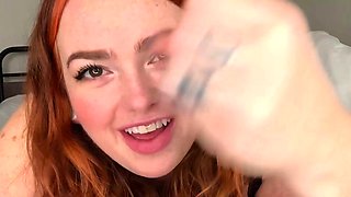 Busty amateur redhead is picked up at mall