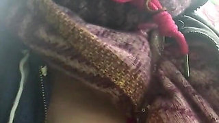 Flashing My Tit with Rock Hard Nip in Fucking Filthy Weather