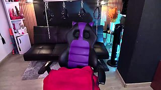 Blonde tight pussy babe solo toy fun in glamour masturbation