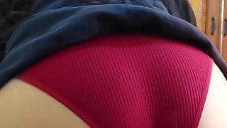 Her Ass Looks so Adorable in Red Panties, and That Makes Me Really Hard.