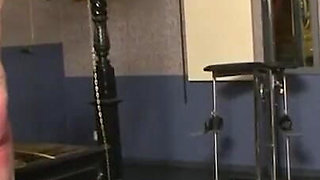 Tied to the bed and dominated