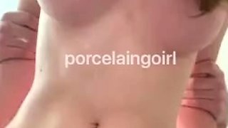 Porcelaingoirl Standing Doggy In The Bathroom