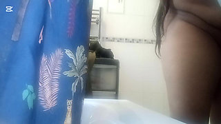 Alone at Home in Washroom Enjoying Pussy Fucking