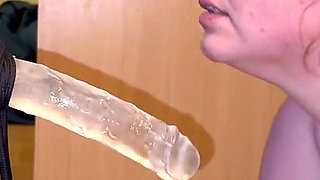 Deepthroat with Fuck Machine and Spit Play