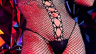 Oiled Blonde Slut Strips to Nothing