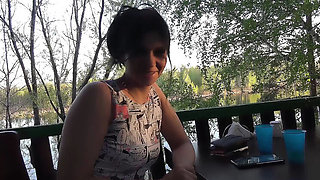KristinaSlut Outdoor Flashing - Wet Pussy in Skirt Solo Public Nudity