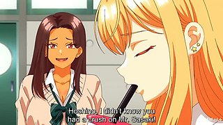 Harder Hentai Sex - Anime Girl Ahegao Cumshot on Big Tits