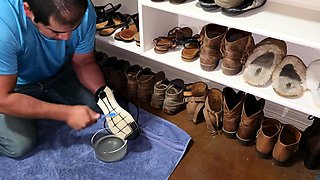 All American Foot Worship - Rachels Dirty Shoe Cleaner